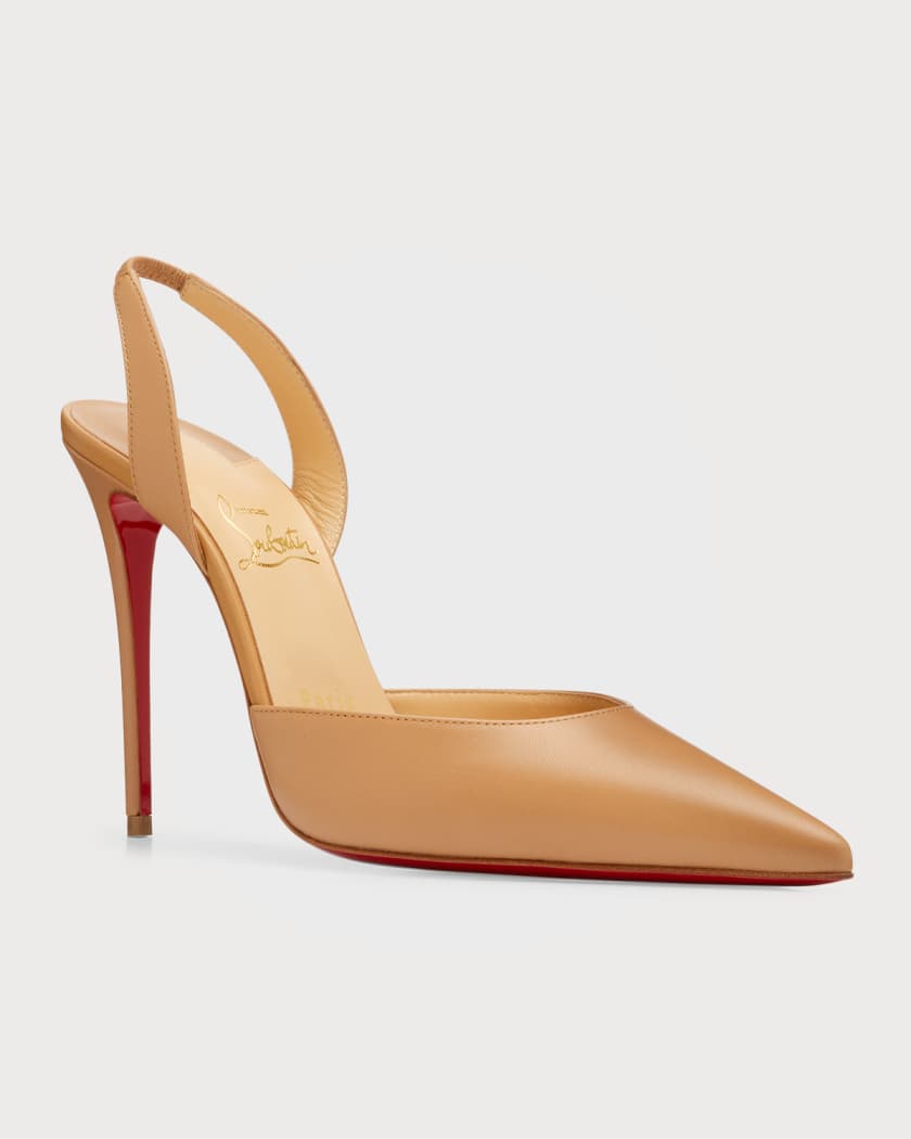 Christian Louboutin Kate 100 Black Leather Red Lining Heels – AvaMaria