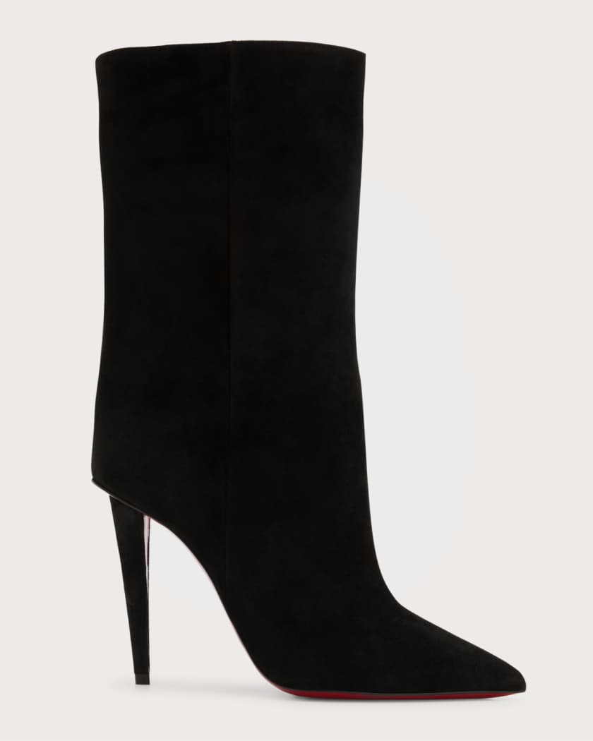 louboutin boots suede