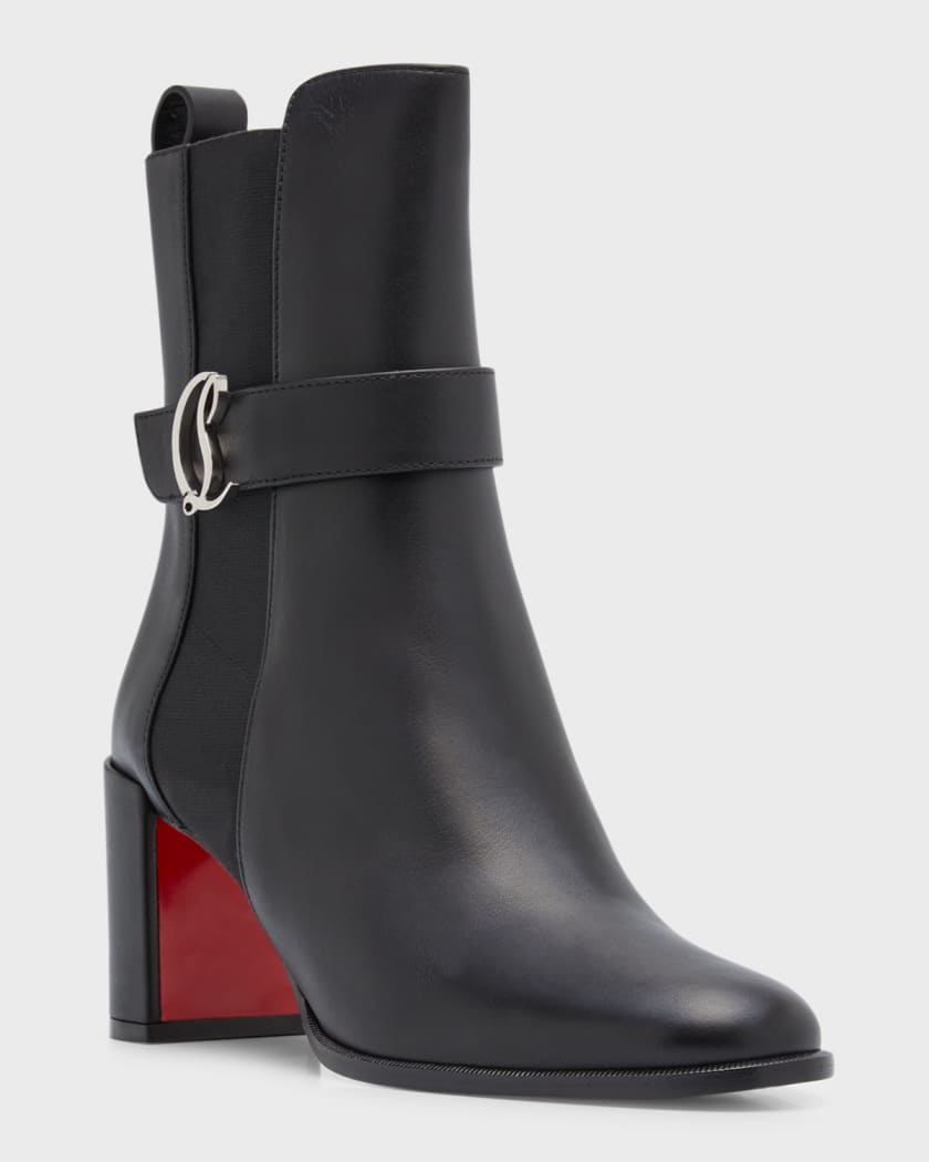 Adoxa - 70 mm Low boots - Calf leather - Black - Christian Louboutin