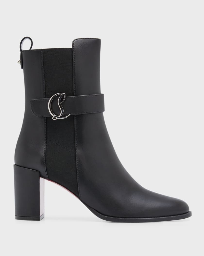 CL Chelsea Booty Lug - Low boots - Calf leather - Black - Christian  Louboutin