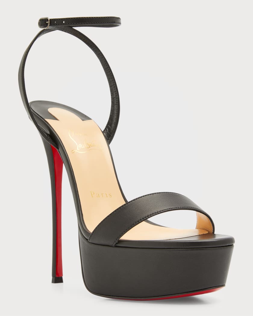 Chocolate Platform Shoe with Red Bottom