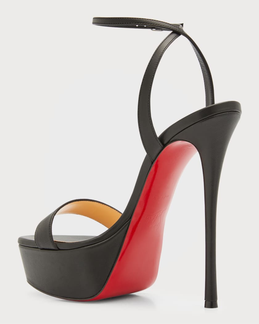 Christian Louboutin Black Loubi Queen Alta Heeled Sandals