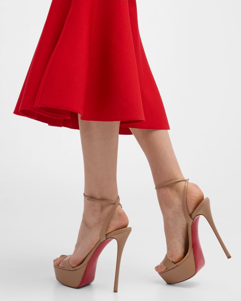 Loubi Queen Red Sole Platform Sandals