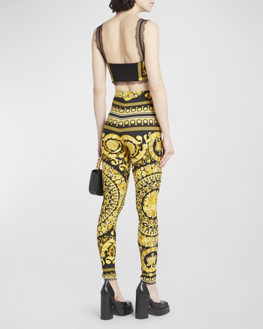 Versace Baroque Heritage Print Leggings Neiman Marcus
