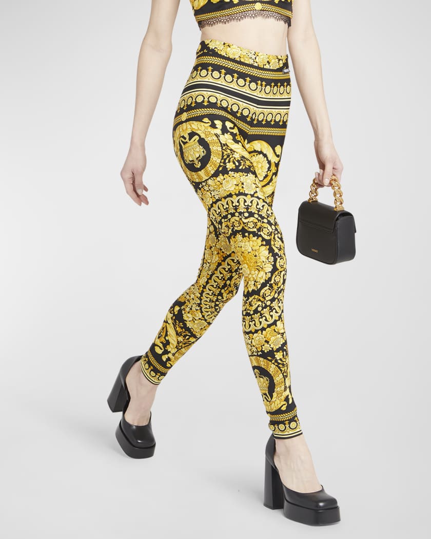 Versace Barocco-print Leggings - Farfetch