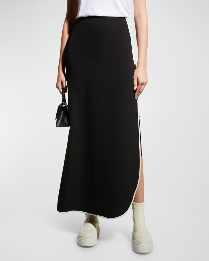 Giorgio Armani Asymmetric Silk Cady Maxi Skirt | Neiman Marcus