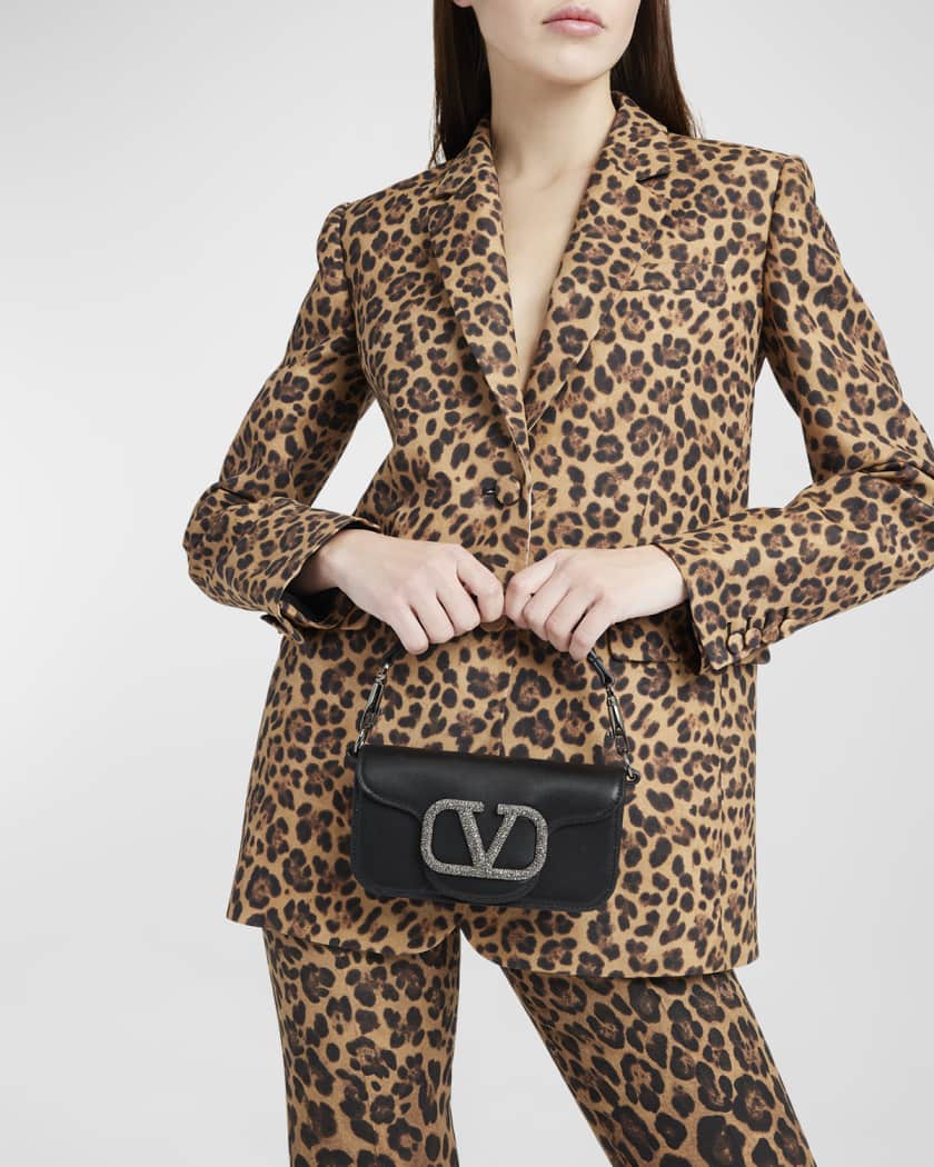 Loco VLOGO Small Calfskin Shoulder Bag