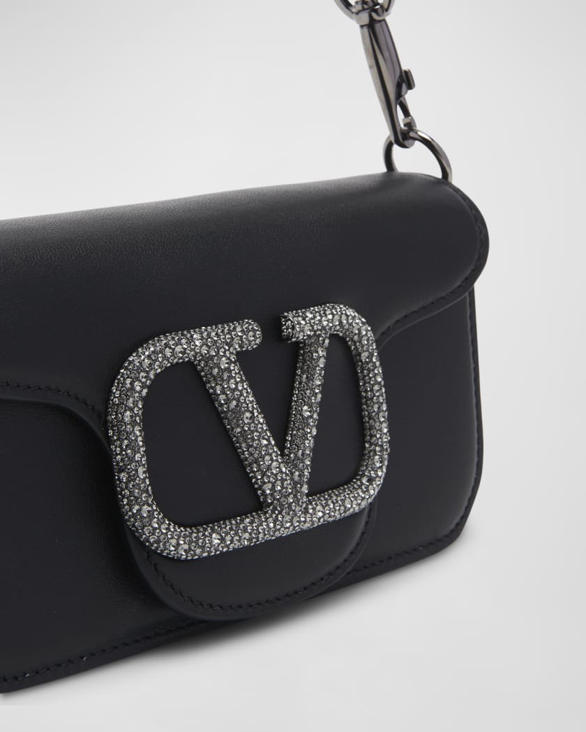 Valentino Garavani Women's V Rivet Leather Chain Clutch - Black