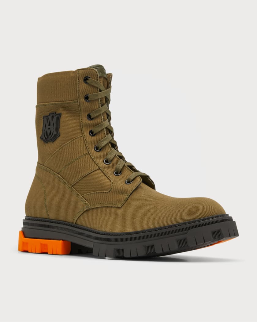 Odia En general Cardenal Amiri Men's Military M.A. Zip Combat Boots | Neiman Marcus