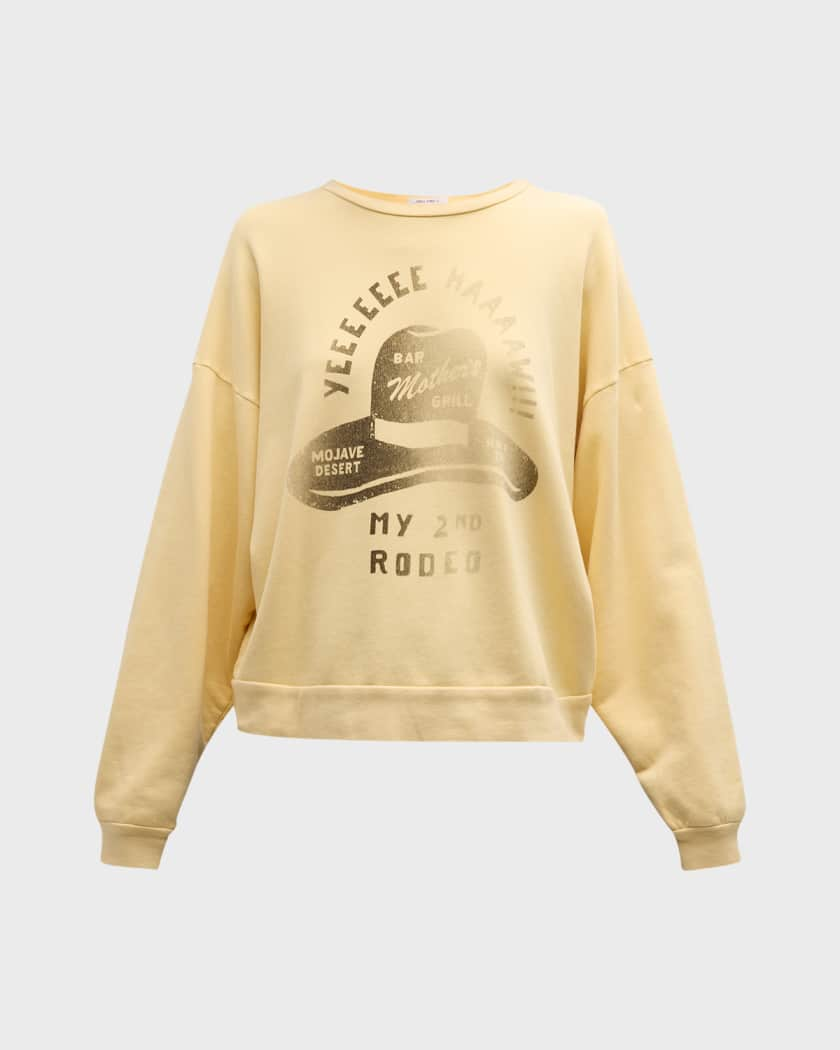 Relaxed Graphic Crewneck Sweatshirt - Yellow