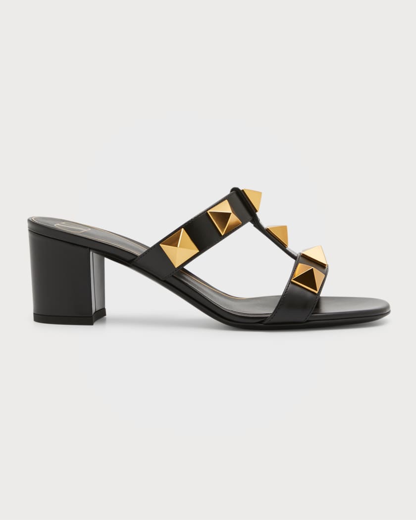 Valentino Garavani Stud Caged Slide Sandals | Neiman