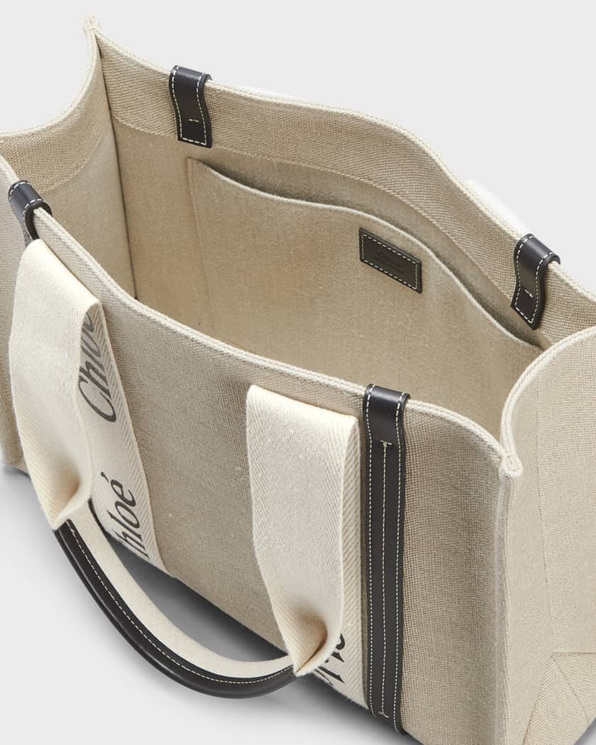 Woody Medium Tote Bag in Linen