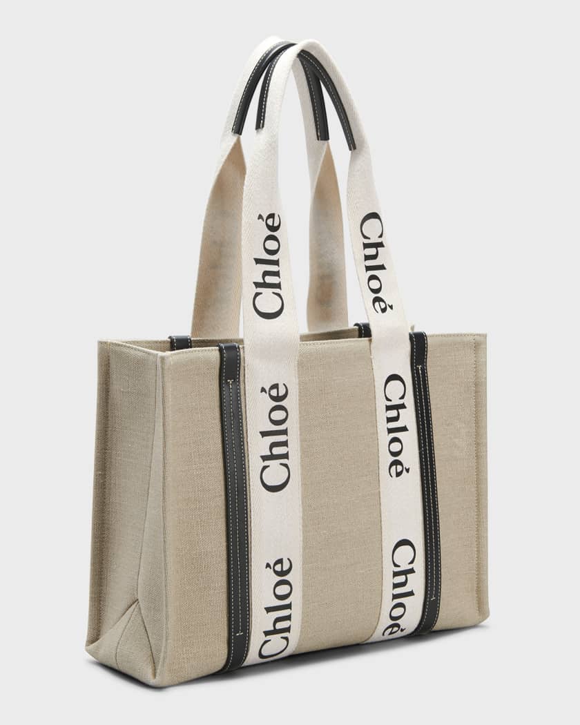 Woody Medium Tote Bag in Linen