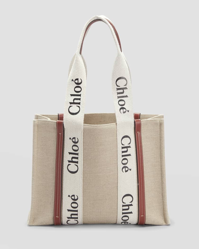 Chloe Woody Medium Logo Patches Tote Bag - Bergdorf Goodman
