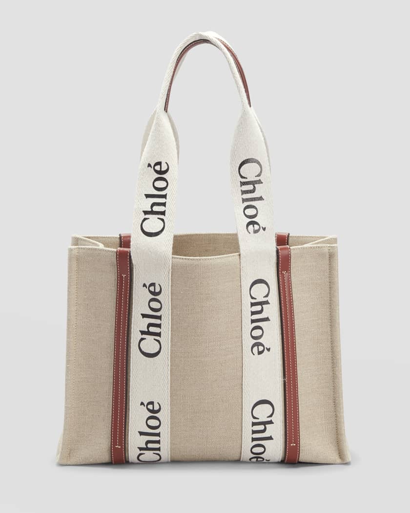 Woody Medium Tote Bag in Linen