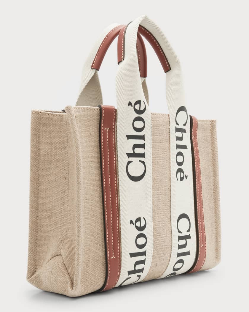 Chloé Beige amp; Navy Mini Woody Bag