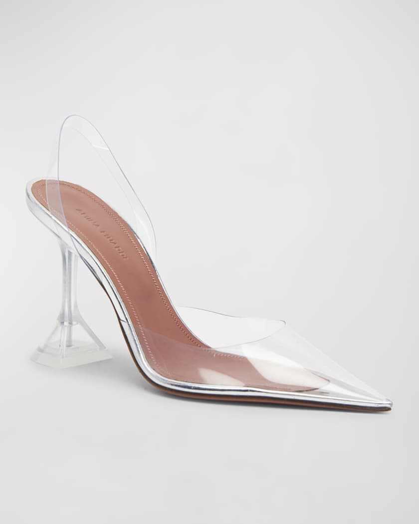 Clear slingback pumps shop