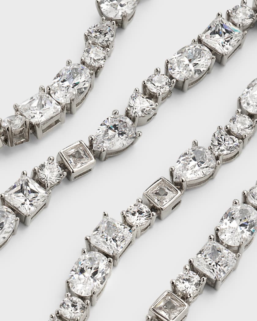 Golconda by Kenneth Jay Lane Multi Shape Cubic Zirconia Tennis