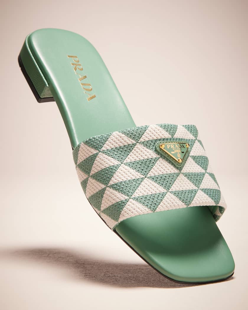 Prada flat sandal best sale