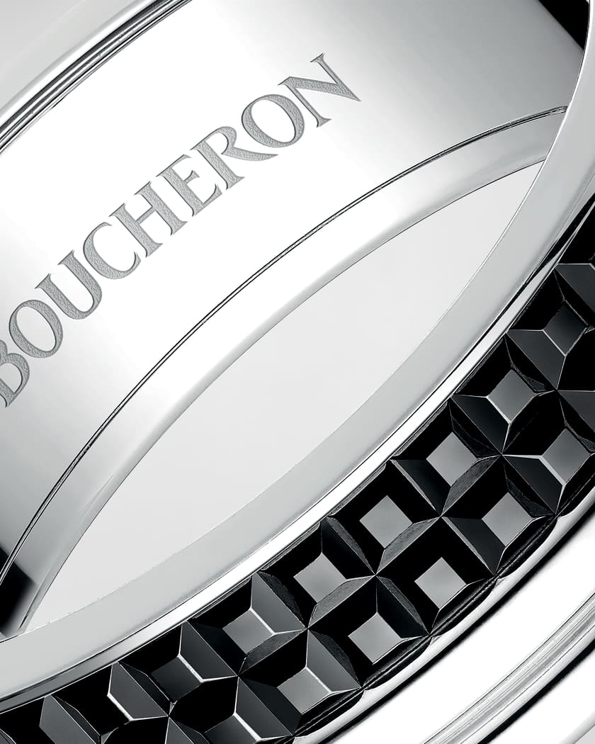 Boucheron 18kt White Gold Quatre Black Edition PVD and Diamond Ring