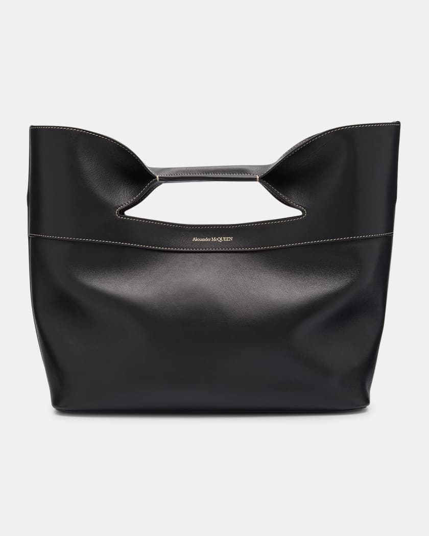 Alexander McQueen The Bow Small Leather Top Handle Bag Neiman Marcus