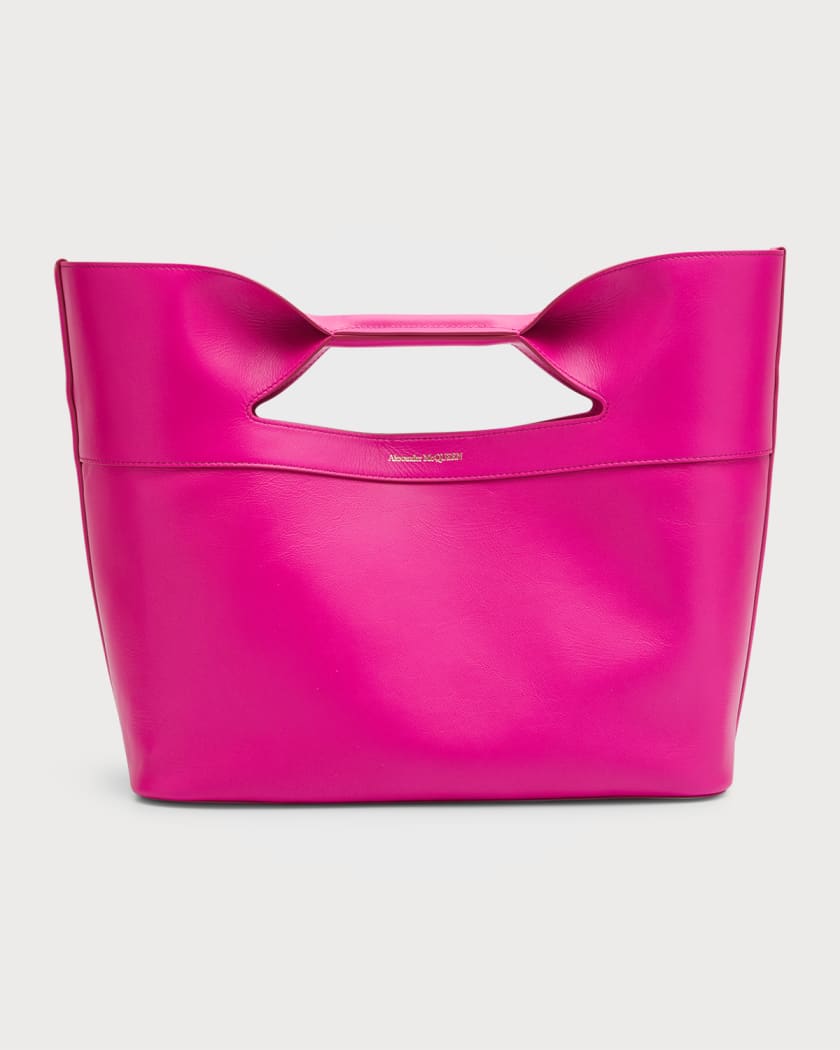 Alexander McQueen The Bow Small Leather Top-Handle Bag 5631 Fuxia