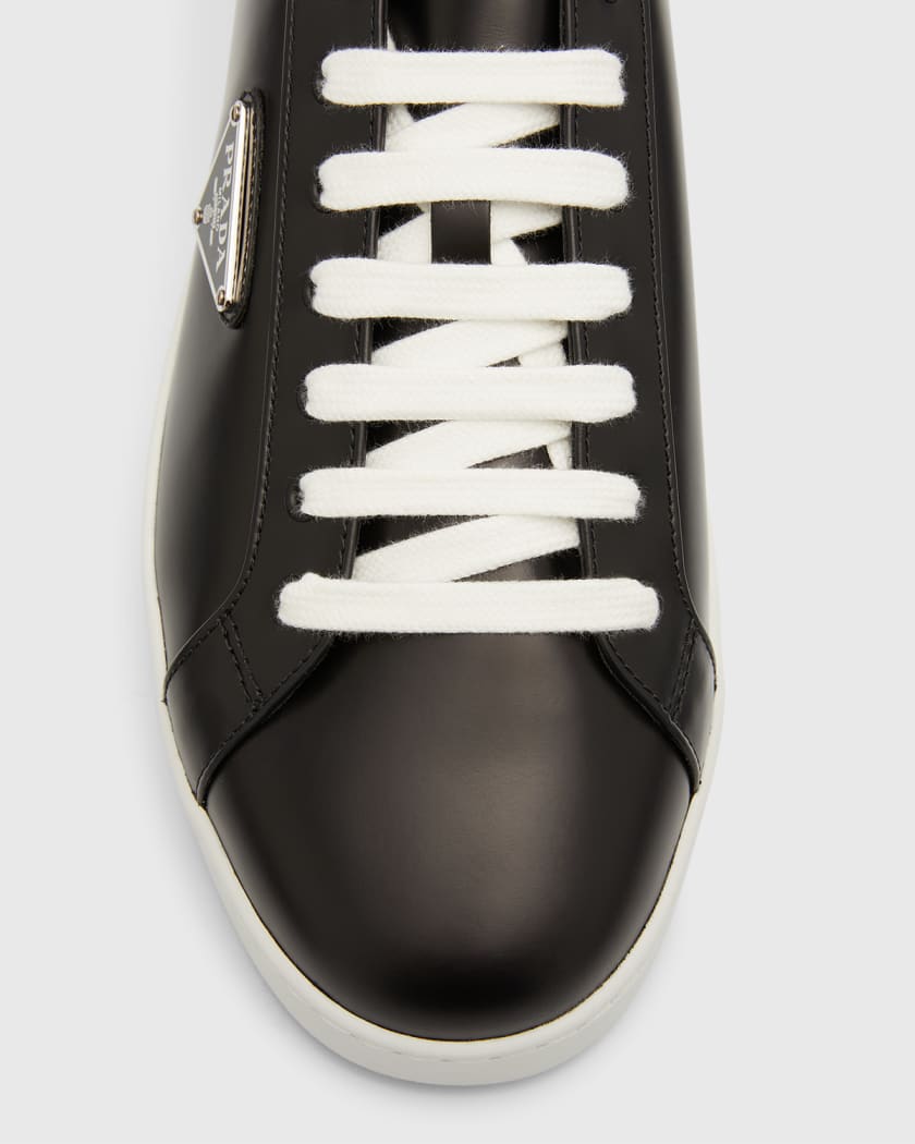 Prada Men s Lane Spazzolato Leather Sneakers Neiman Marcus