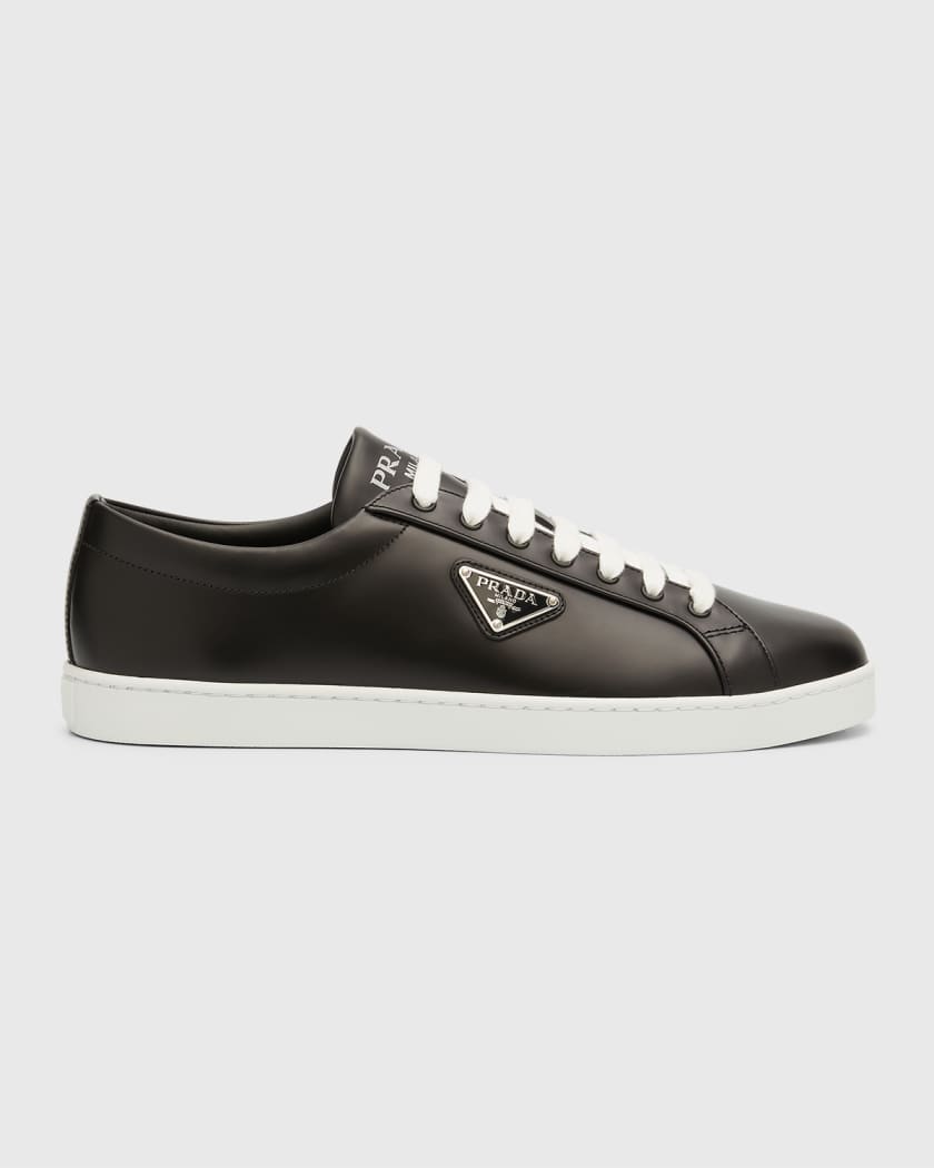 Prada white leather sneakers best sale