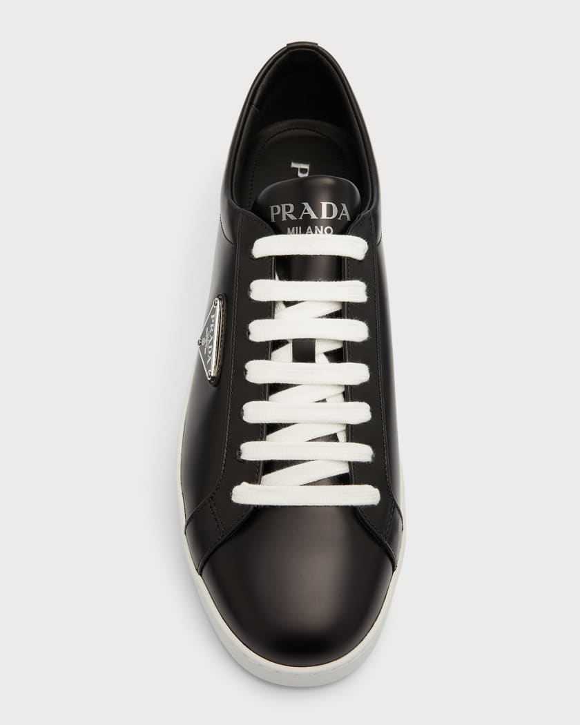 Haan Ik heb het erkend Rond en rond Prada Men&rsquo;s Lane Spazzolato Leather Sneakers | Neiman Marcus