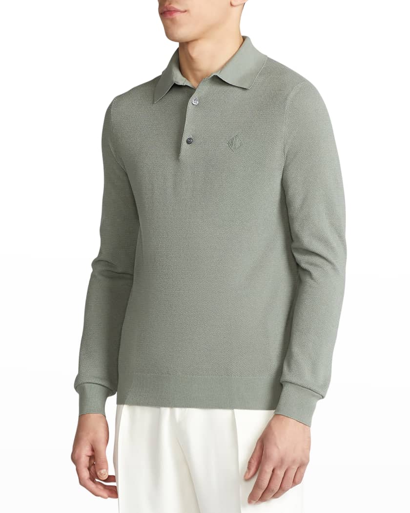 Men's Silk-Cotton Polo Shirt