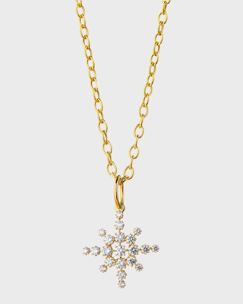 18k Yellow Gold Diamond Pendant Necklace