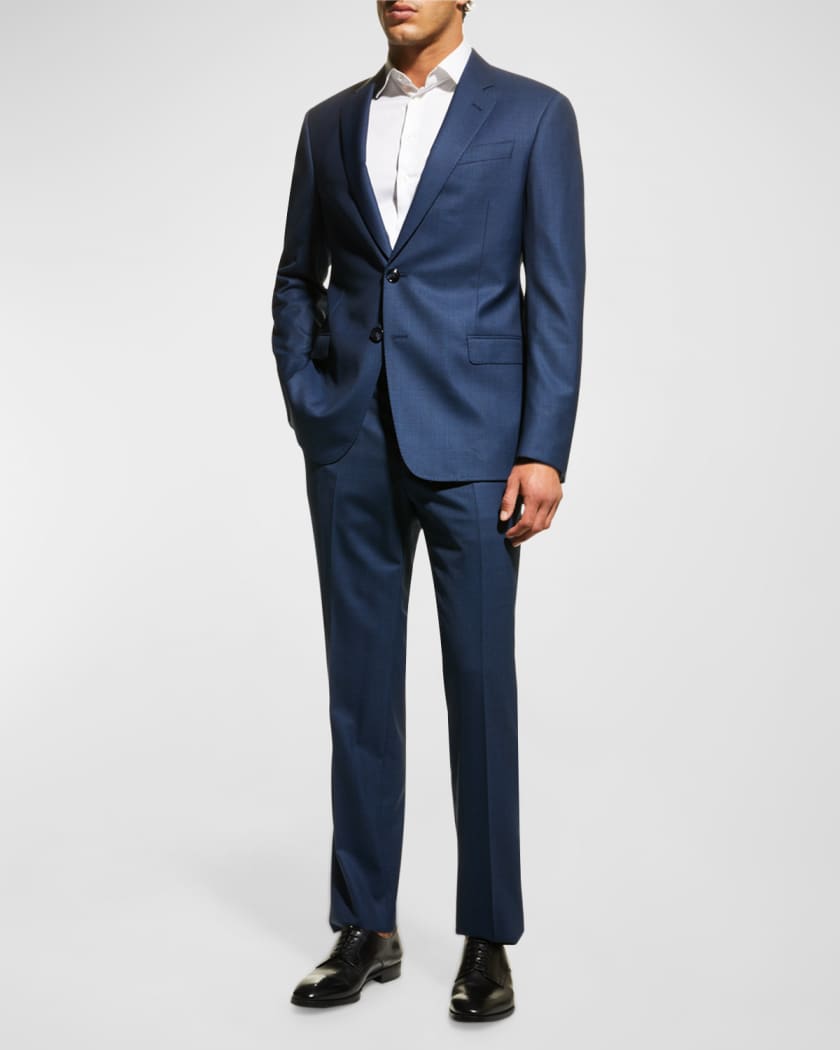 Giorgio Armani Men's Solid Wool Twill Suit | Neiman Marcus