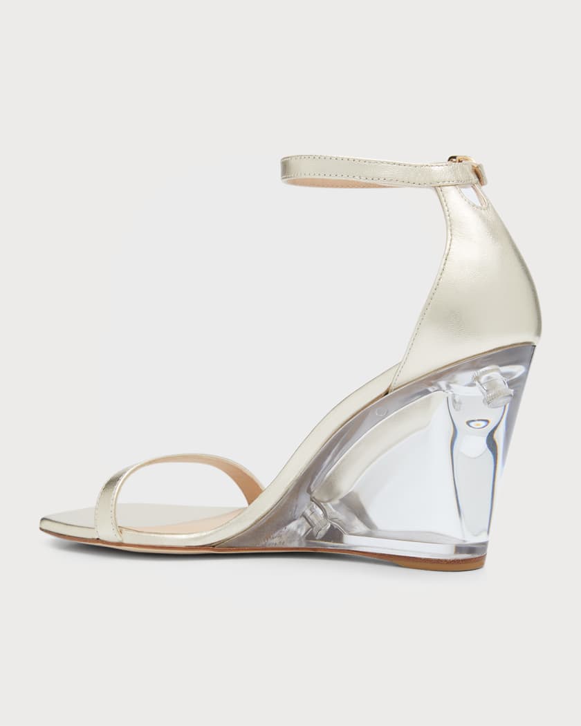 transparent wedge shoes