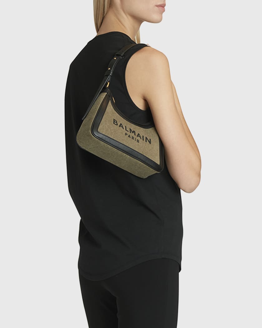 B Army Shoulder Bag in Canvas and Leather