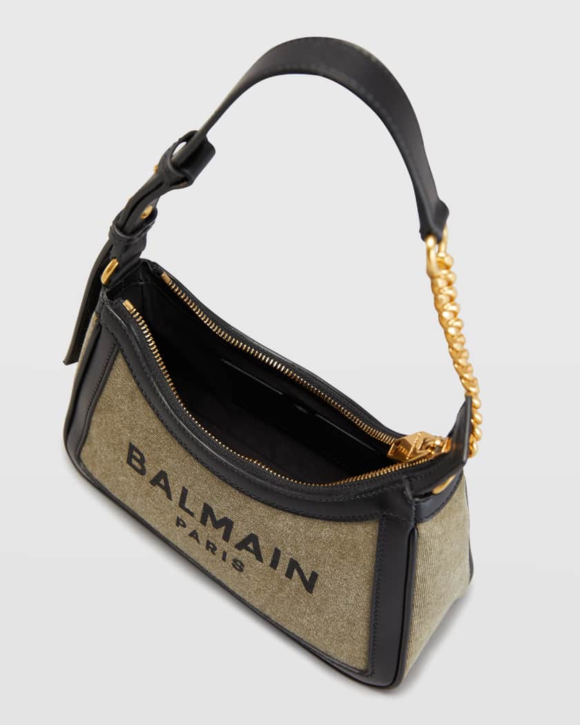 B Army Shoulder Bag in Canvas and Leather