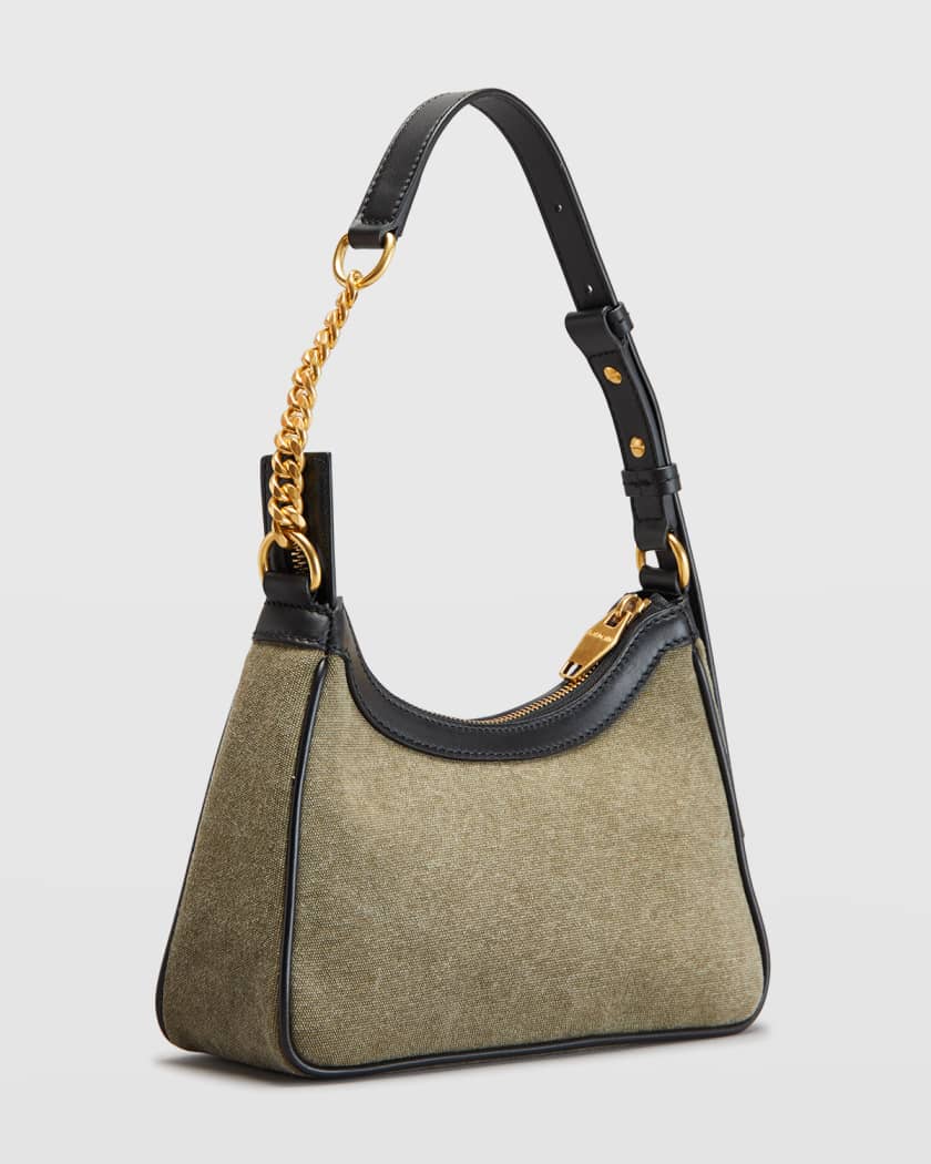 B Army Shoulder Bag in Canvas and Leather