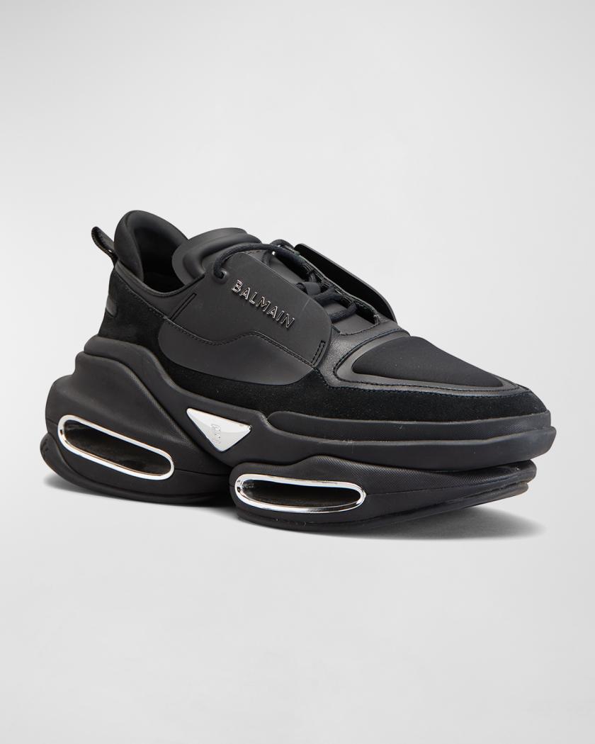 balmain sneakers black and white