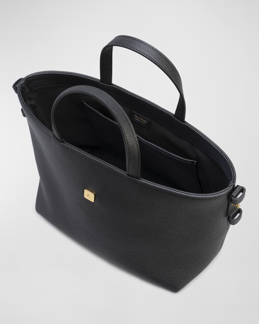 Leather Tote Bag in Black - Tom Ford