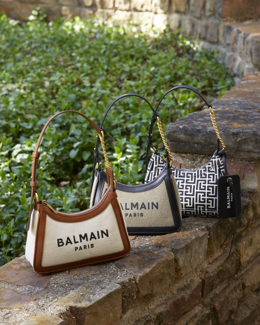 B Army Shoulder Bag in Canvas and Leather