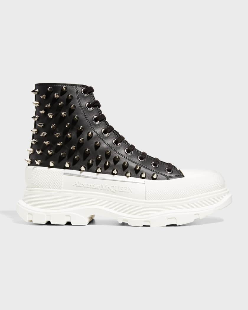 Blæse At lyve Shaded Alexander McQueen Men's Tread Slick Spike Leather High-Top Sneakers |  Neiman Marcus