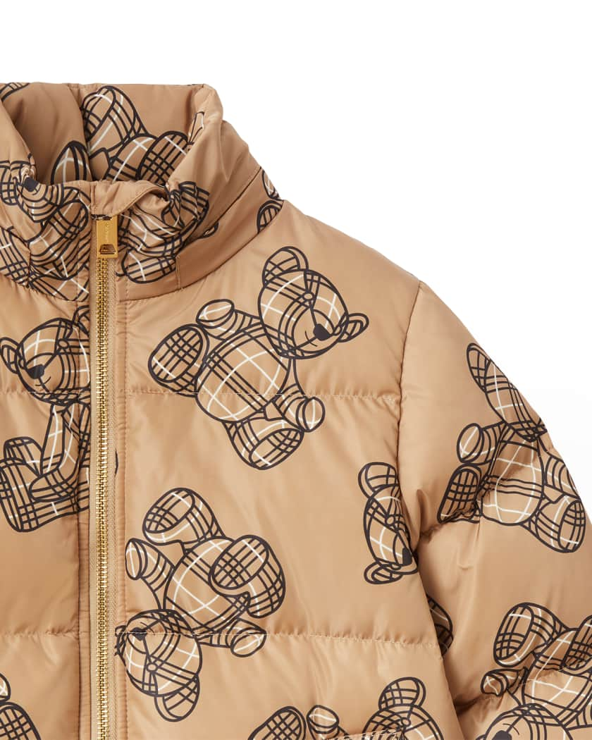 Teddy Bear' Marble-Print Puffer Jacket - Brute Impact