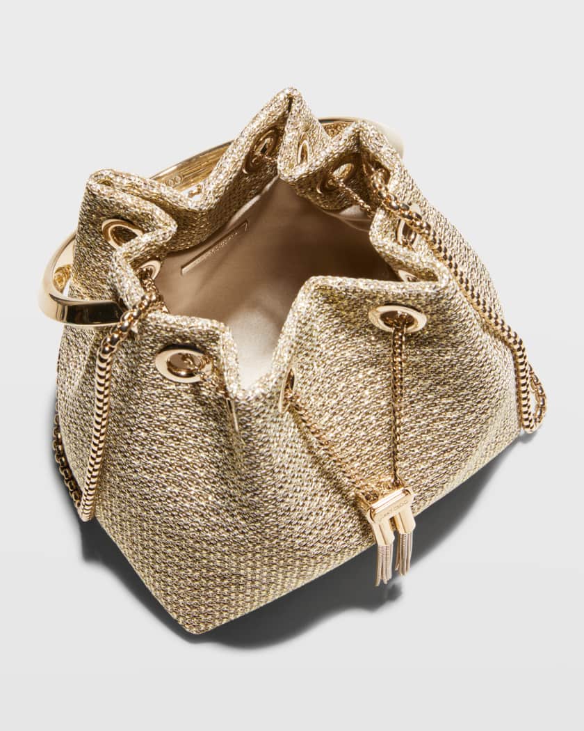 Metallic bucket bag shop