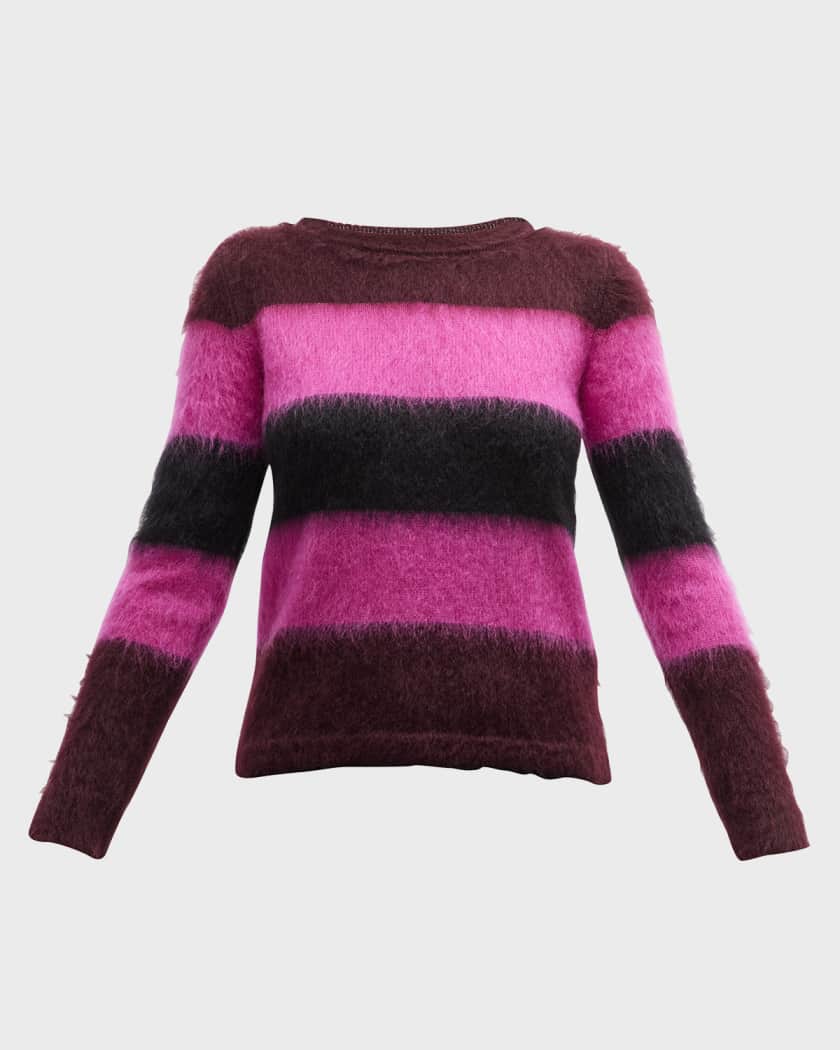 Max Mara Ulivo Colorblock Striped Wool Sweater | Neiman Marcus