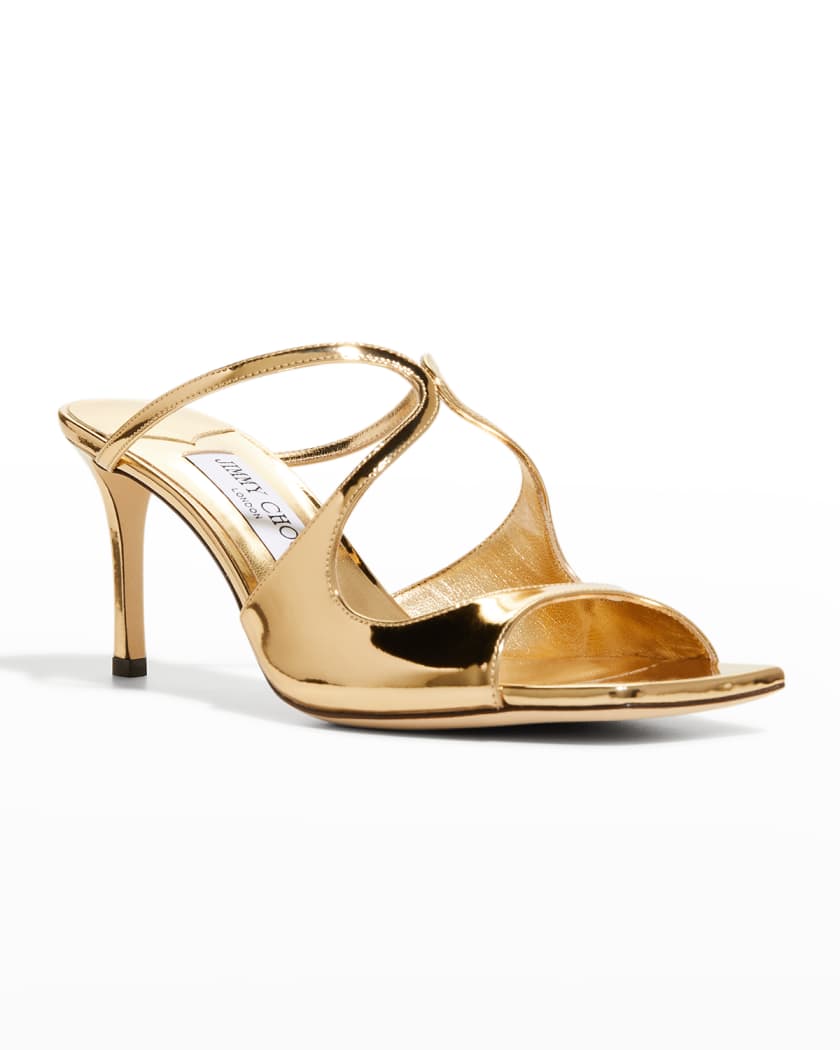 Anise Metallic Leather Slide Sandals