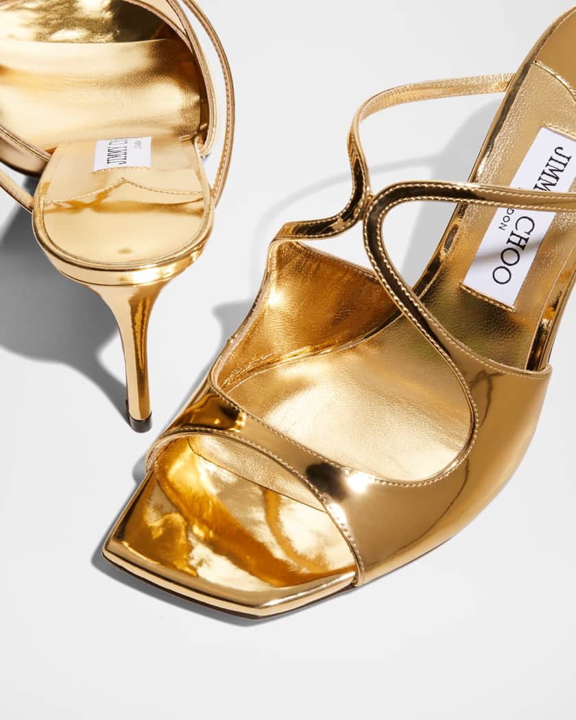 Anise Metallic Leather Slide Sandals