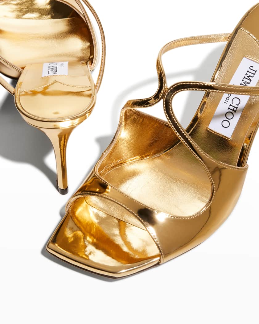 Anise Metallic Leather Slide Sandals