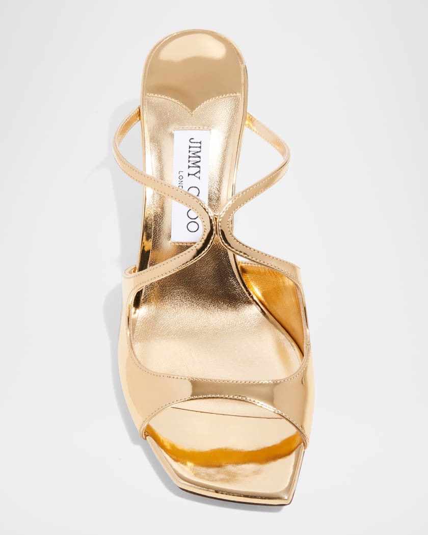 Anise Metallic Leather Slide Sandals