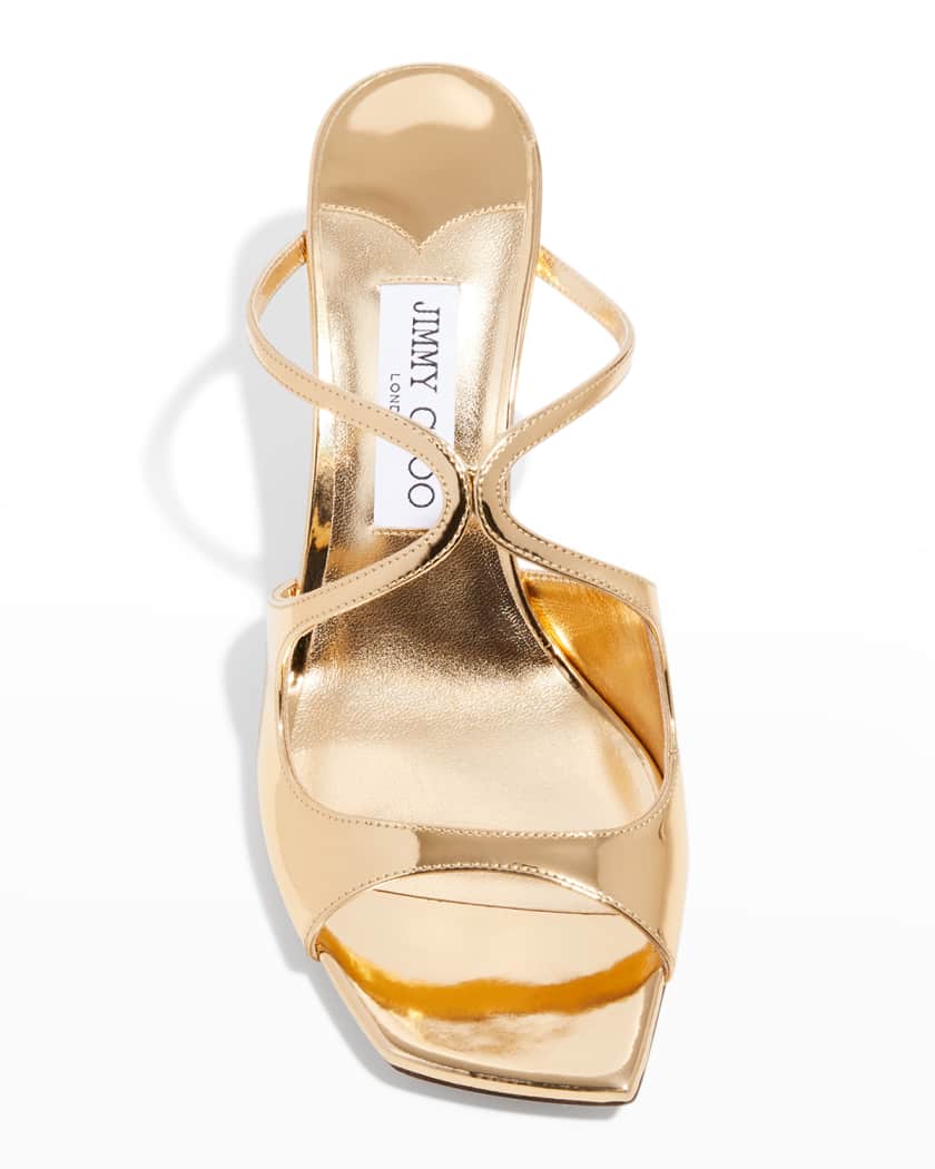 Anise Metallic Leather Slide Sandals