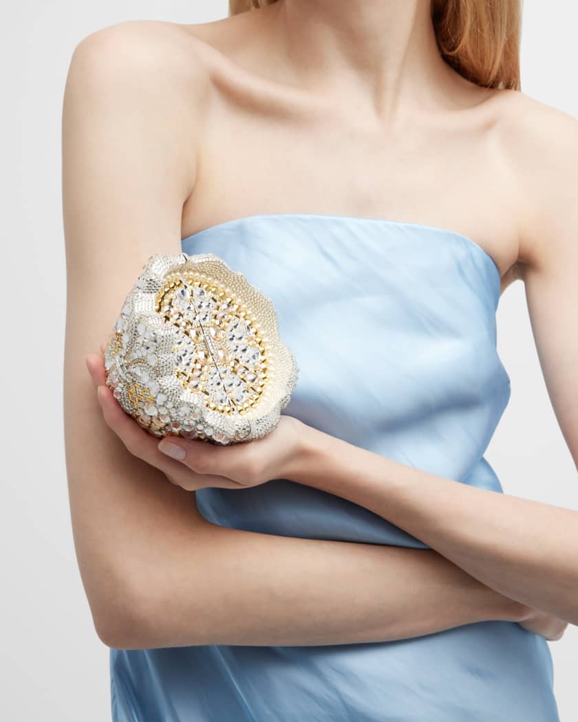 Judith Leiber Couture Crown Allover Crystal Minaudiere Neiman Marcus