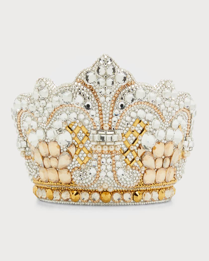 Crown Allover Crystal Minaudiere